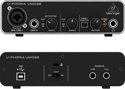 Behringer U-Phoria UMC22 USB Ses Kartı Midas Pre-Amp - Thumbnail