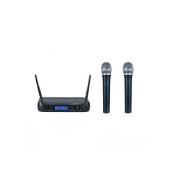 Denox MDR-220 Çift EL Kablosuz Telsiz Mikrofon - Thumbnail
