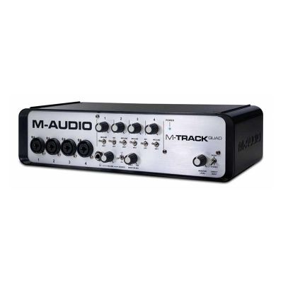 M-Audio M-Track Quad, 4 Giriş 4 Çıkış Enstrüman girişli Ses kartı (Üretilmiyor)