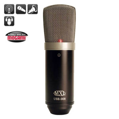 MXL USB 008 Geniş Diyafram (33mm) USB Kodek Kapasitif Mikrofon