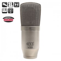 MXL V88 32mm Geniş Kapsül, 6 Mikron Diyafram Kapasitif Mikrofon - Thumbnail