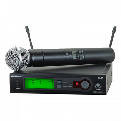 Shure - Shure SLX24 / SM58 Tek El Telsiz Kablosuz Mikrofon