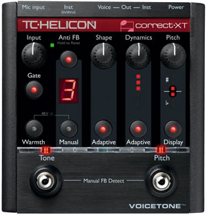TC HELICON VoiceTone Correct XT - Detone düzeltme, EQ, Gate, Compressor, De-esser Pedal