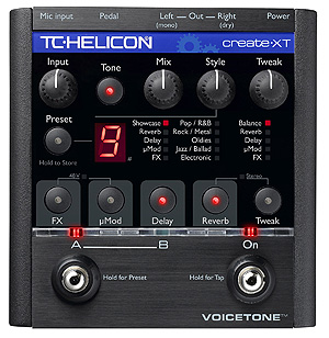 TC HELICON VoiceTone Create XT - HardTune / Reverb / Delay ve Voice Modelling Pedal
